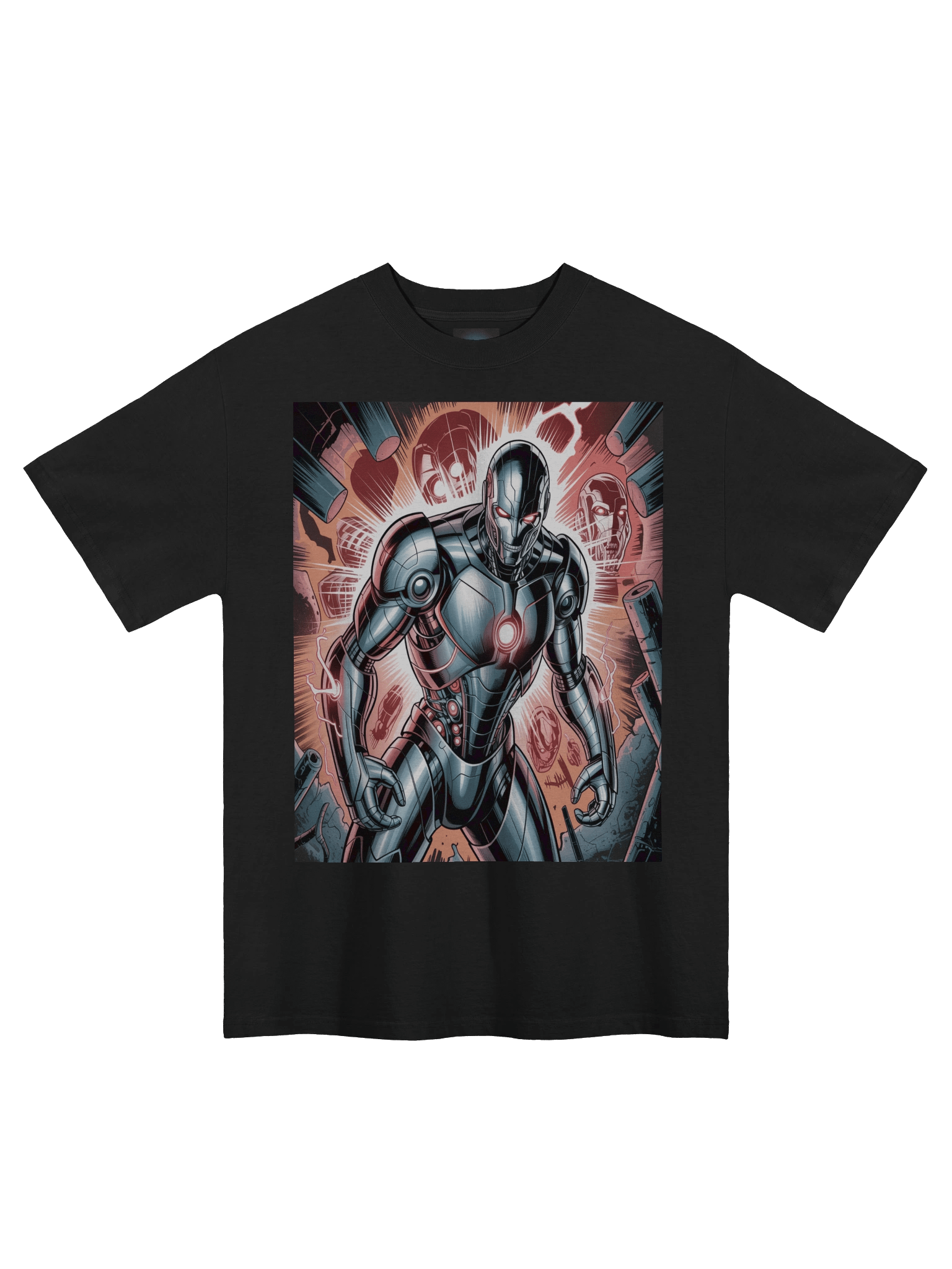 Vibranium Uprising: Ultron Oversized Faded T-Shirt product image (3)