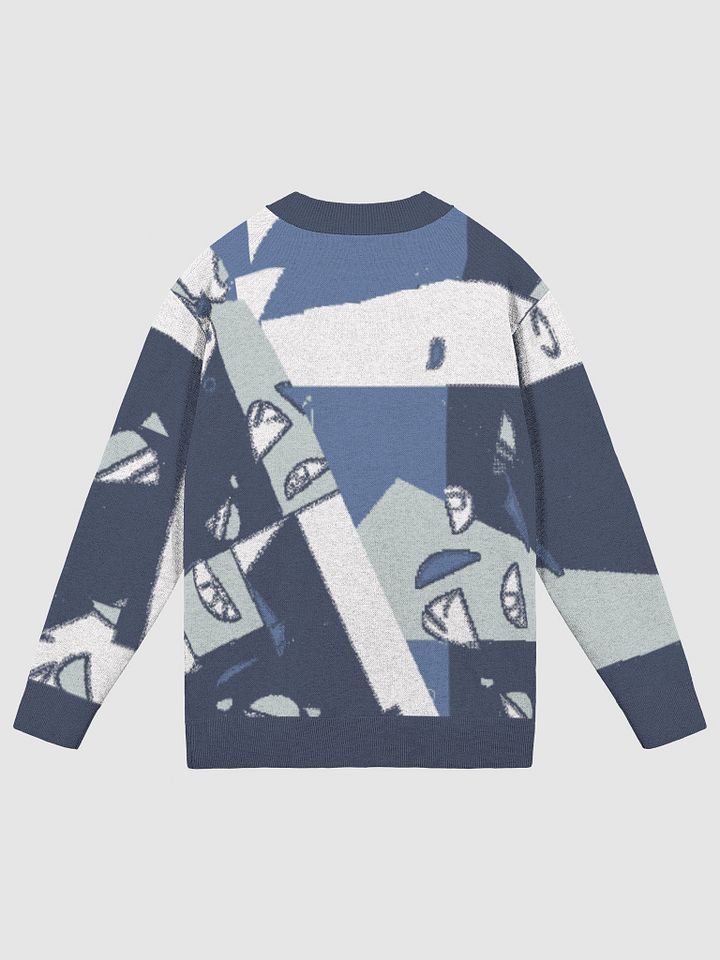 Miniaday Designs Abstract in Blue Knitted Sweater Without Pockets product image (9)