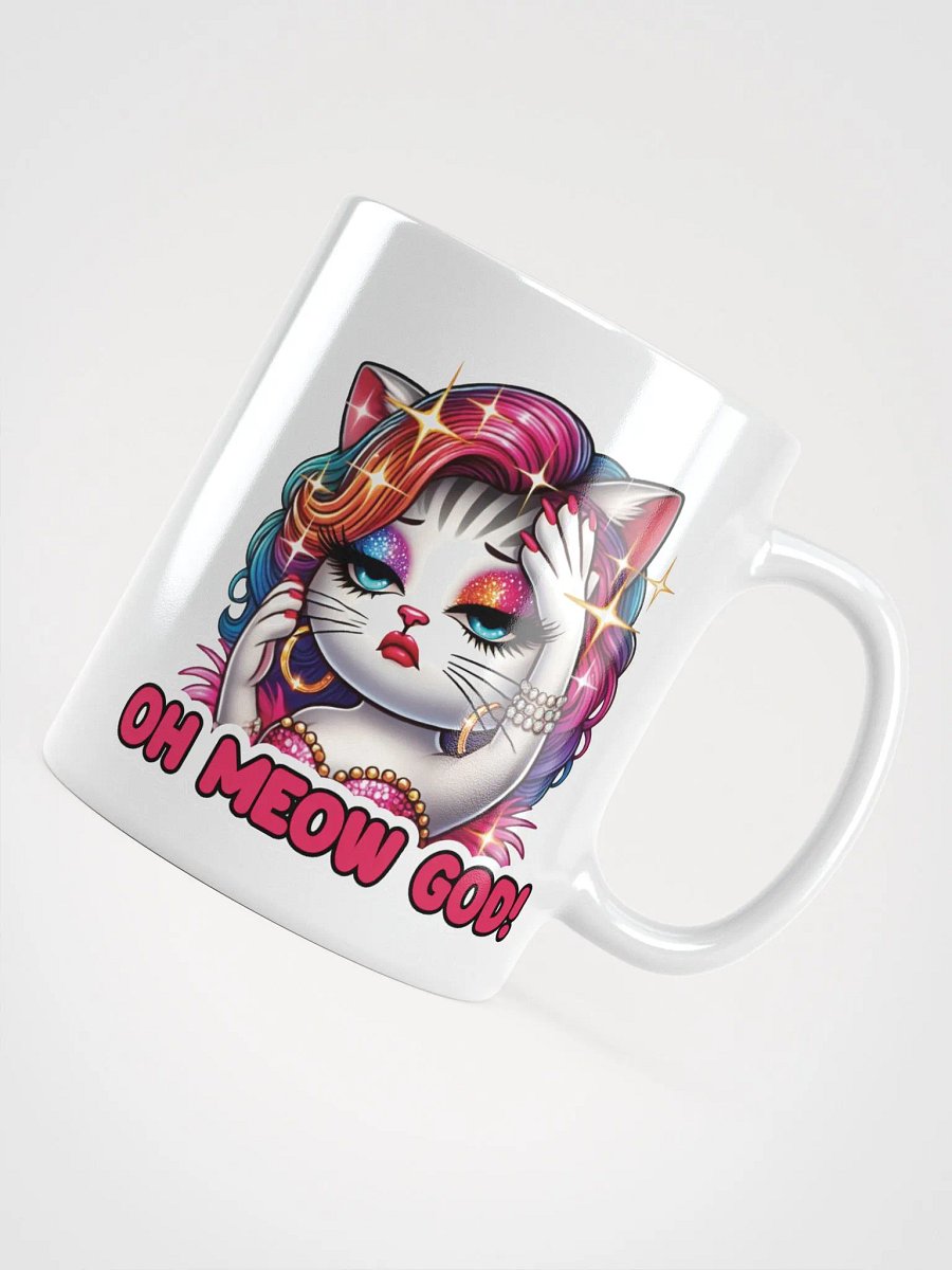 Oh Meow God! White Glossy Mug product image (11)