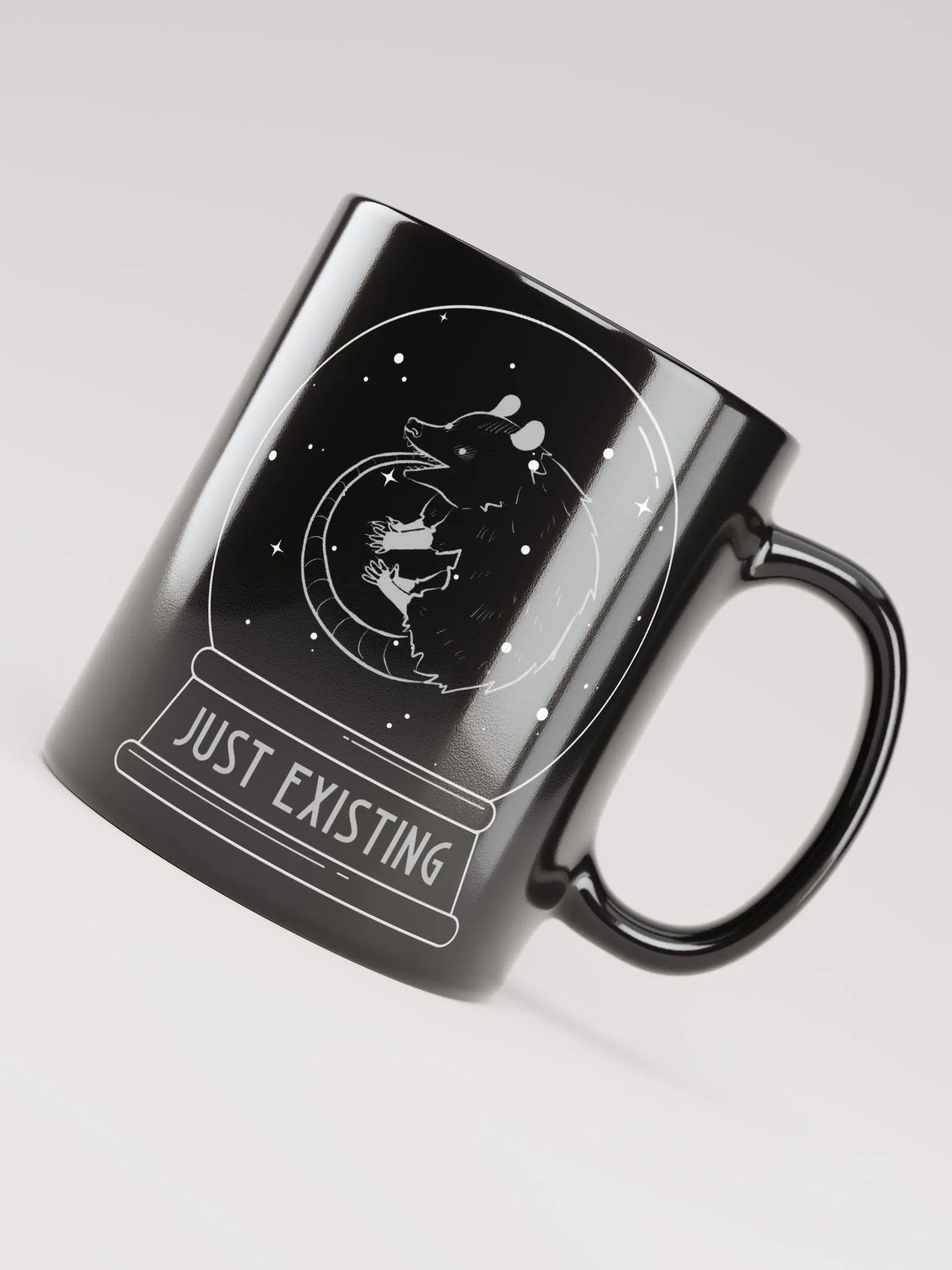 Just Existing glossy mug product image (1)