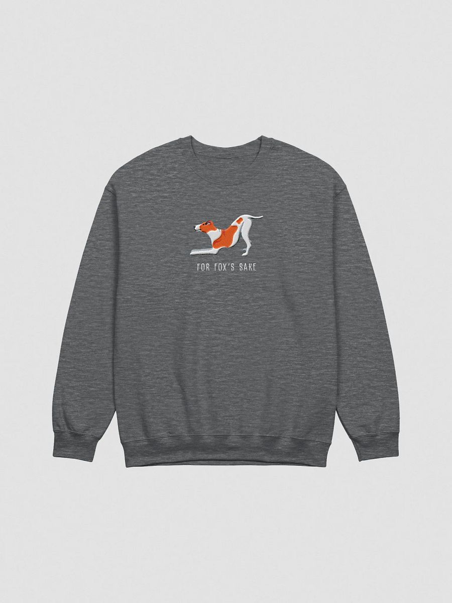 For Fox's Sake Sweatshirt (Embroidered) of a Smooth Fox Terrier(Brown & White) product image (4)