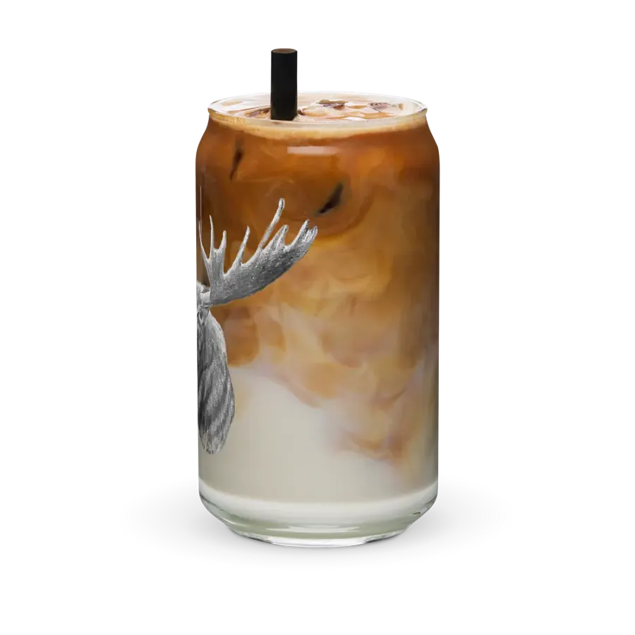 Moose Drawing Glass Can Cup product image (42)