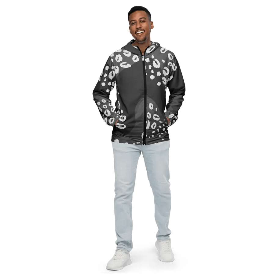 Grey Dynamic Leopard Adventure Windbreaker product image (6)