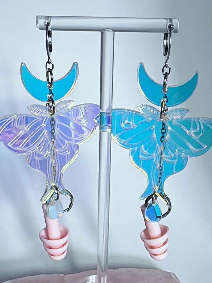 Iridescent Moths Bass Busterz Earrings product image (1)