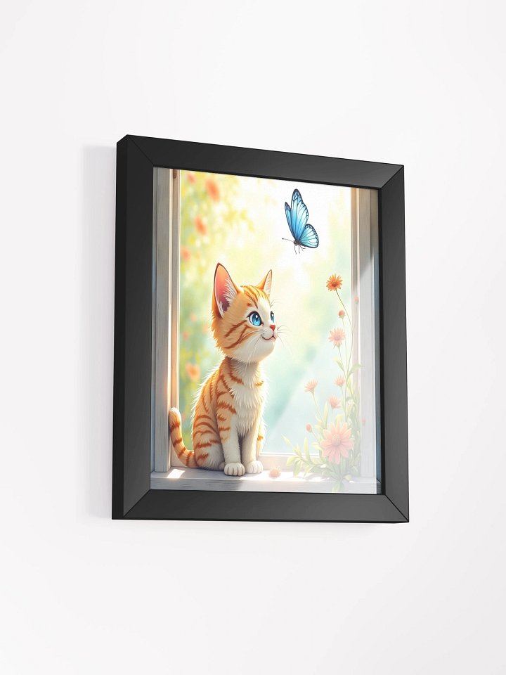 Kitten in Sunbeam Wall Art – Cozy Morning Cat Digital Print – Peaceful Windowsill Scene product image (10)