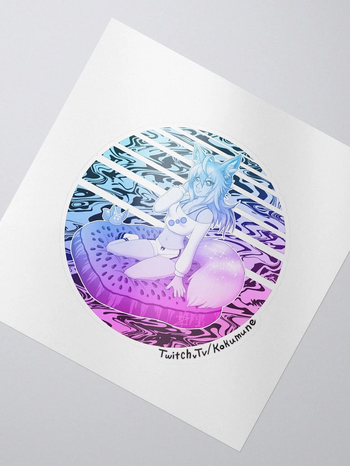 Kokumune Fox Goddess of Water (melon) Gradient Sticker product image (2)