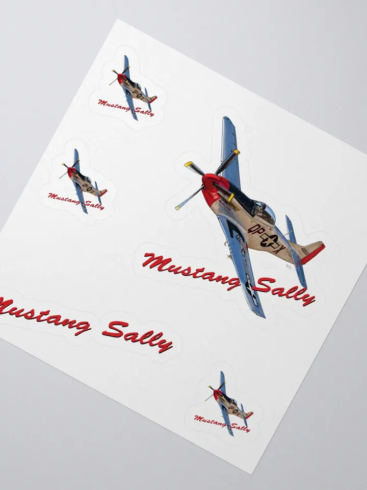 Mustang Sally Kiss Cut Sticker Aviation Art product image (2)
