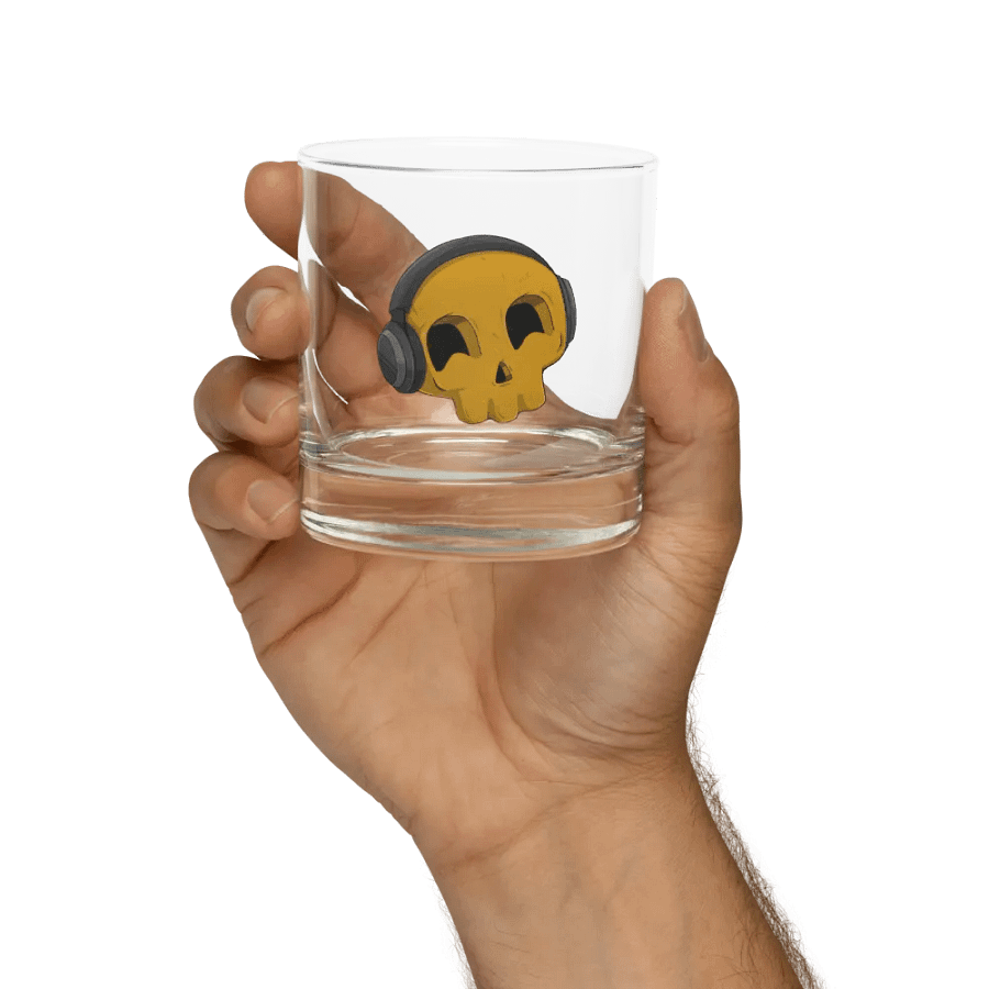 Don't Worry, Be Happy Skull Kid Rocks Glass product image (9)