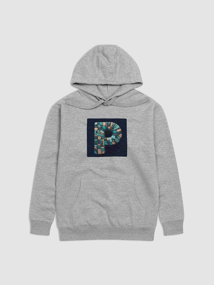 Dimensional Wooden Block 'P' Hoodie | AI Design initial P product image (1)