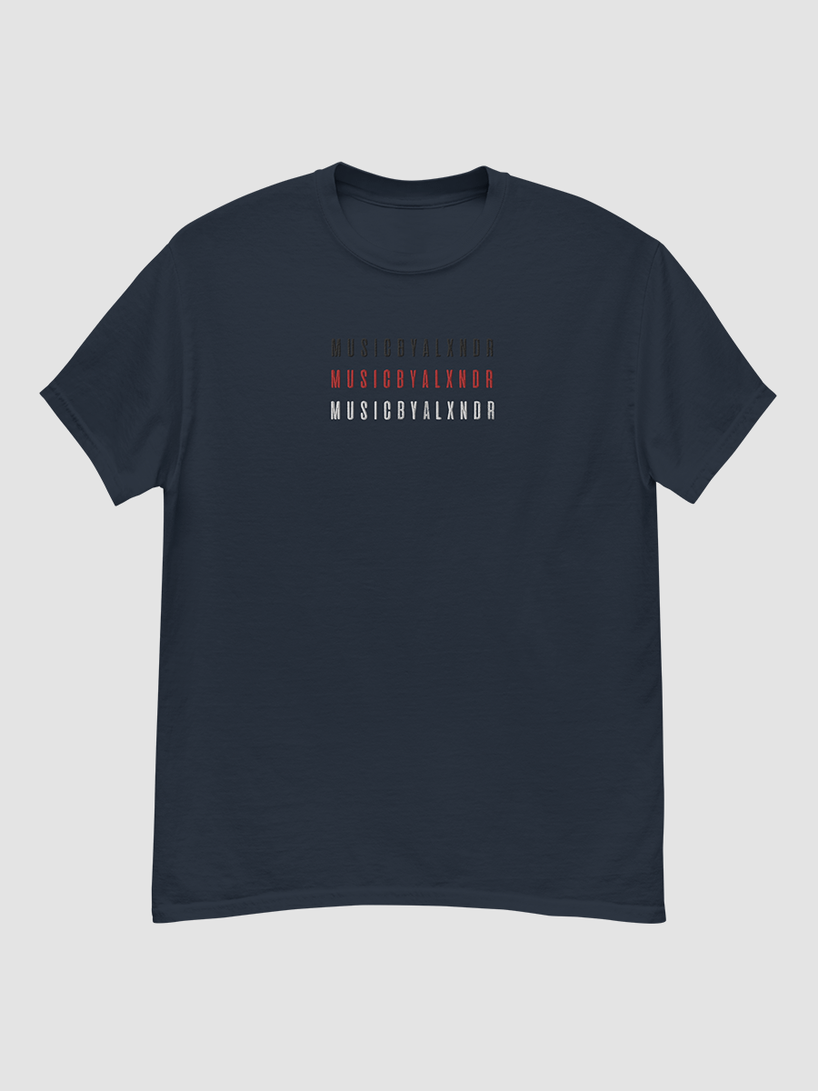 MusicByALXNDR Minimal Trio of Logos Gildan Heavyweight T-Shirt product image (3)
