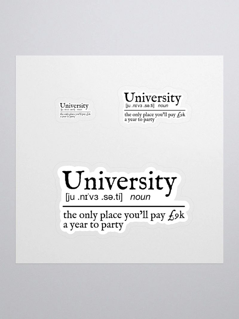 University Definition Sticker