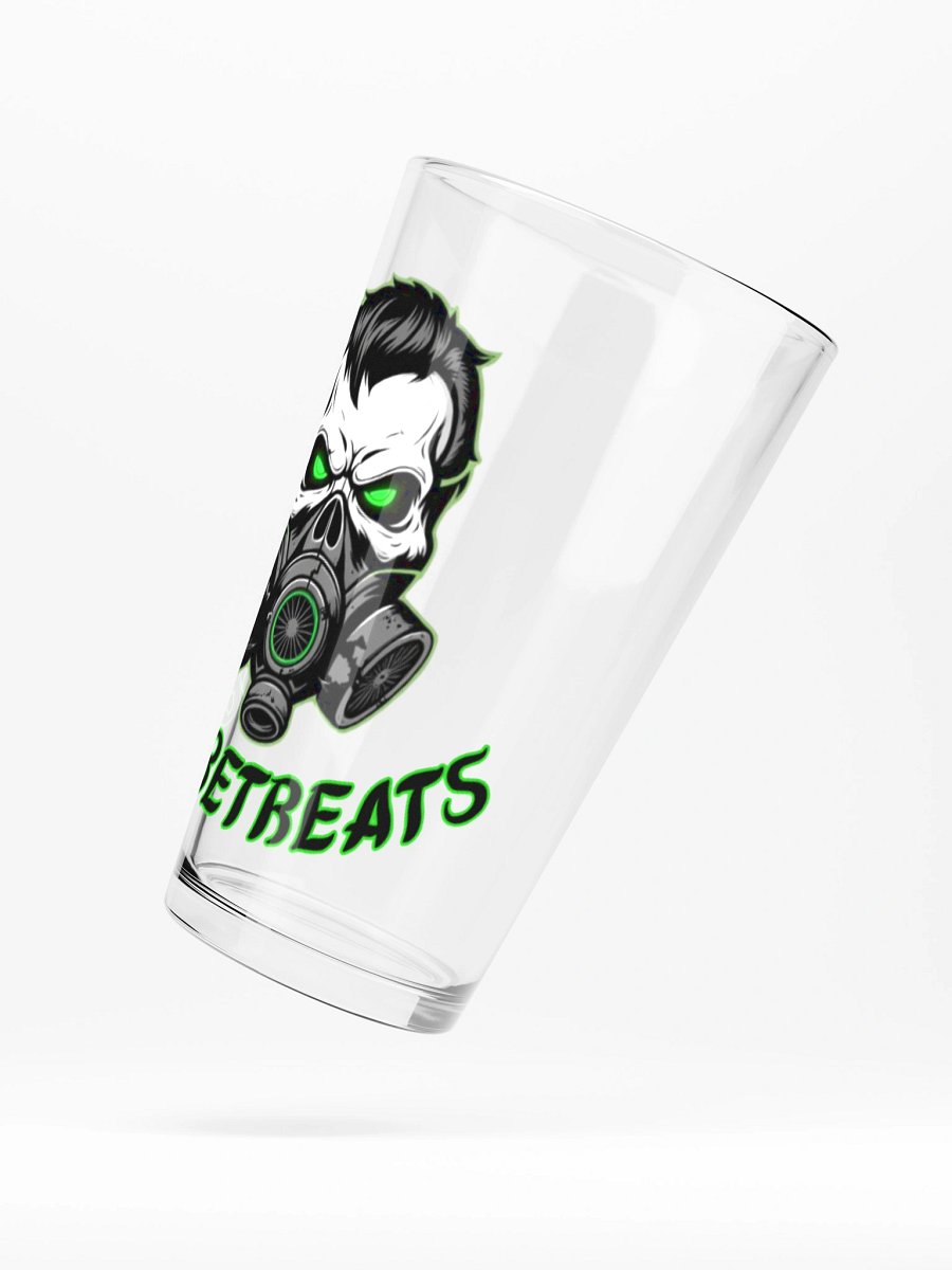 666 Retreats Skull Gas Mask Pint Glass product image (5)