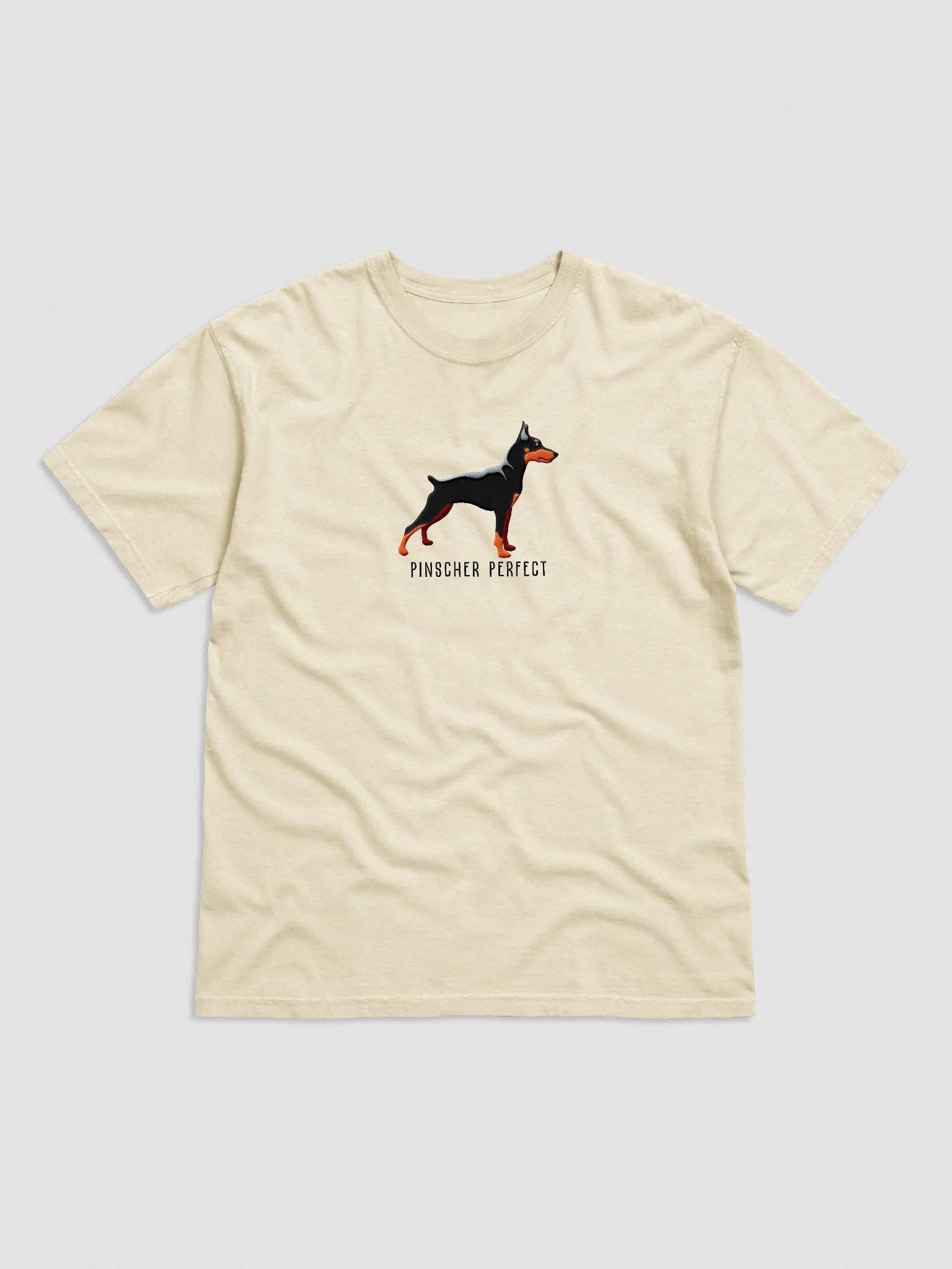 Pinscher Perfect T-Shirt(Embroidered) of a Mini Pinscher(Black & Tan) product image (4)