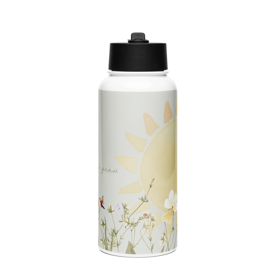 'in the sun i grow' Stainless Steel Water Bottle with a Straw Lid product image (1)