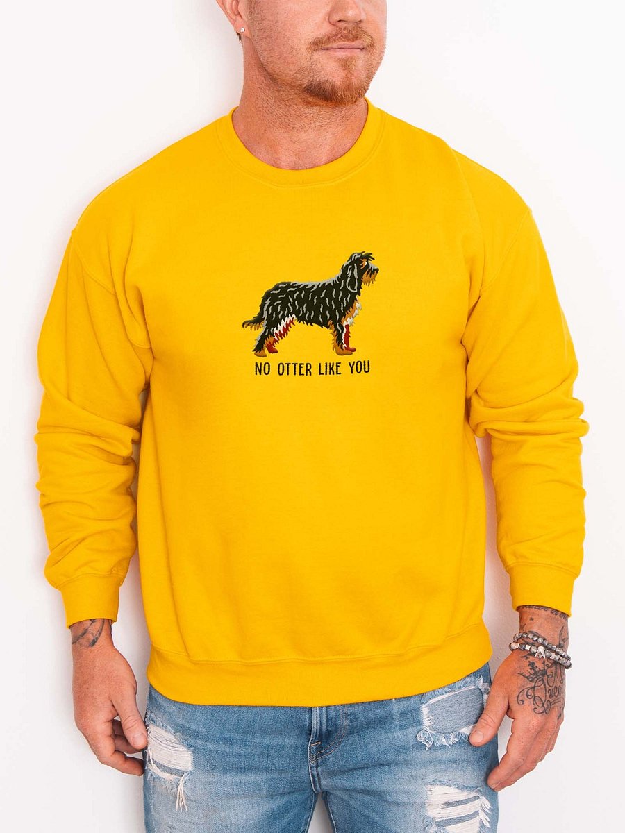 No Otter Like You Sweatshirt (Embroidered) of an Otterhound(Black & Tan) product image (2)