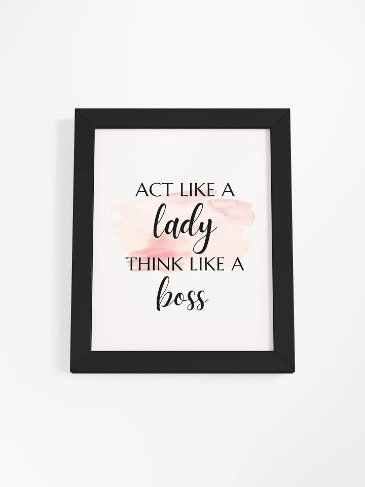 Girl Inspirational Wall Art, Feminist Poster, Bedroom Wall Art, Vanity Decor, Teen Room Decor, Office Wall Art - Framed High Quality Matte Posters product image (4)