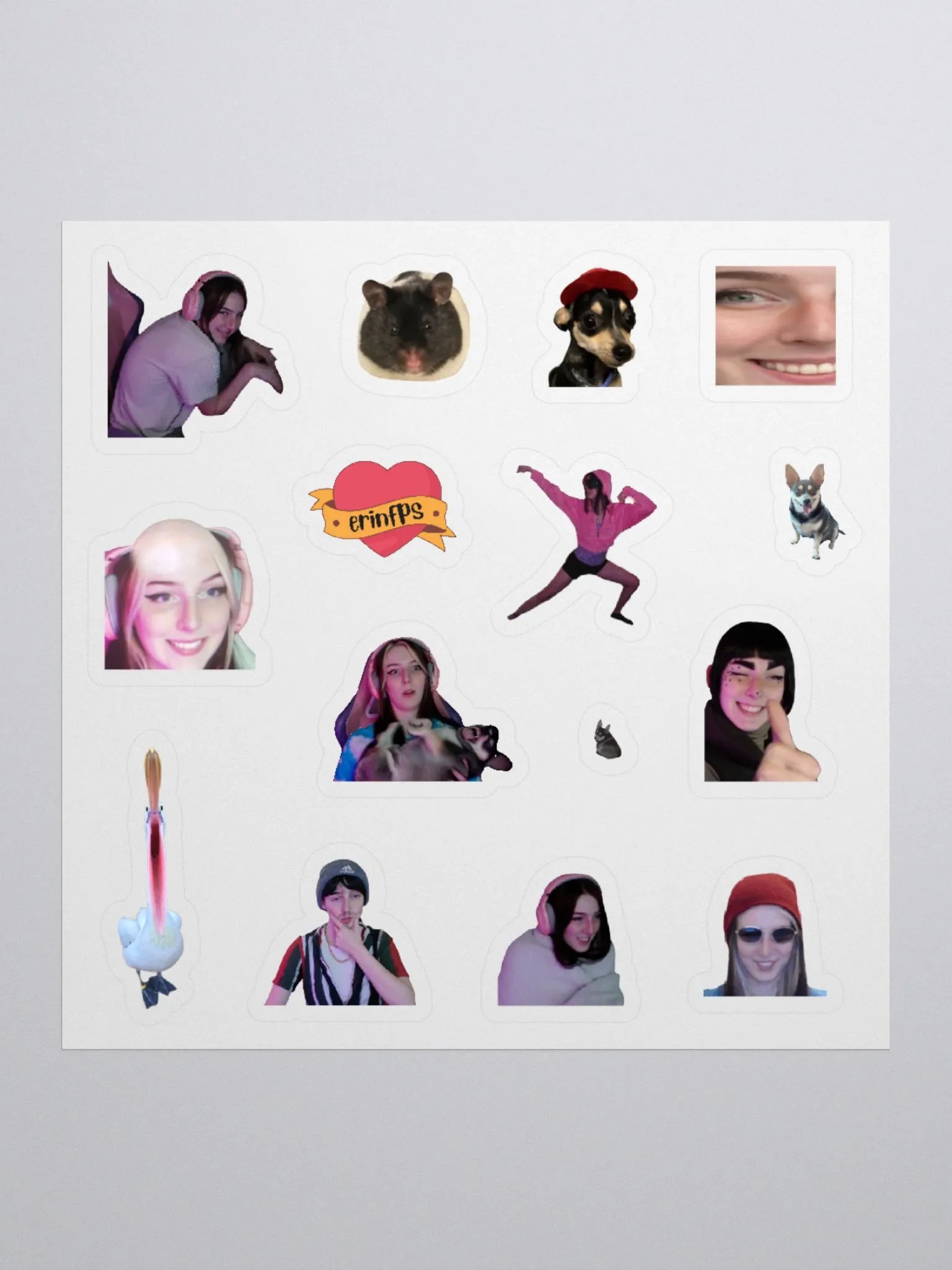random emote sticker sheet product image (1)