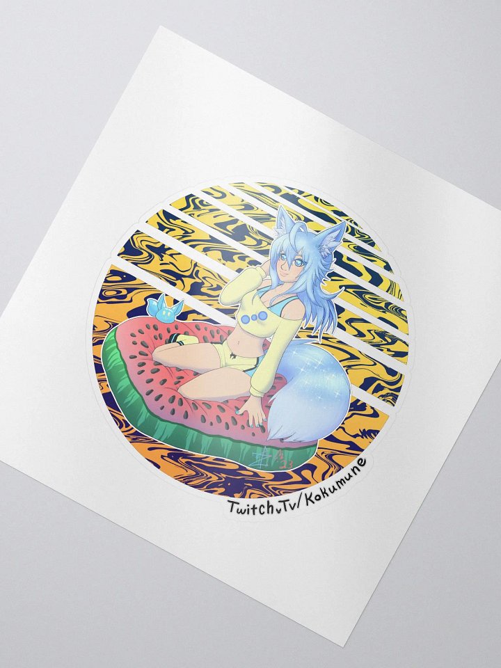 Kokumune Fox Goddess of Water (melon) Alternate Sticker product image (2)