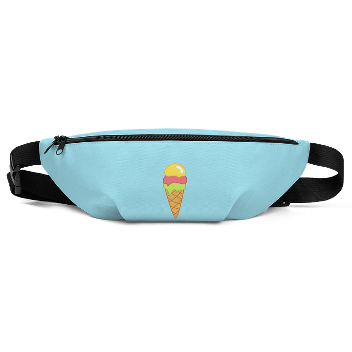 Triple Ice Cream Cone Light Blue Fanny Pack (Waist Bag) product image (1)
