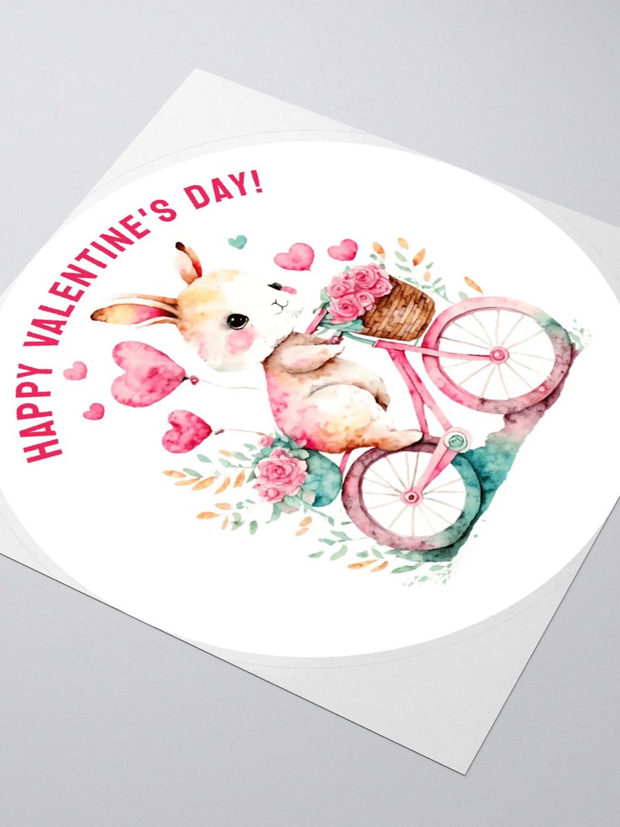 Happy Valentine's Day Greetings Bunny Riding Bike product image (4)