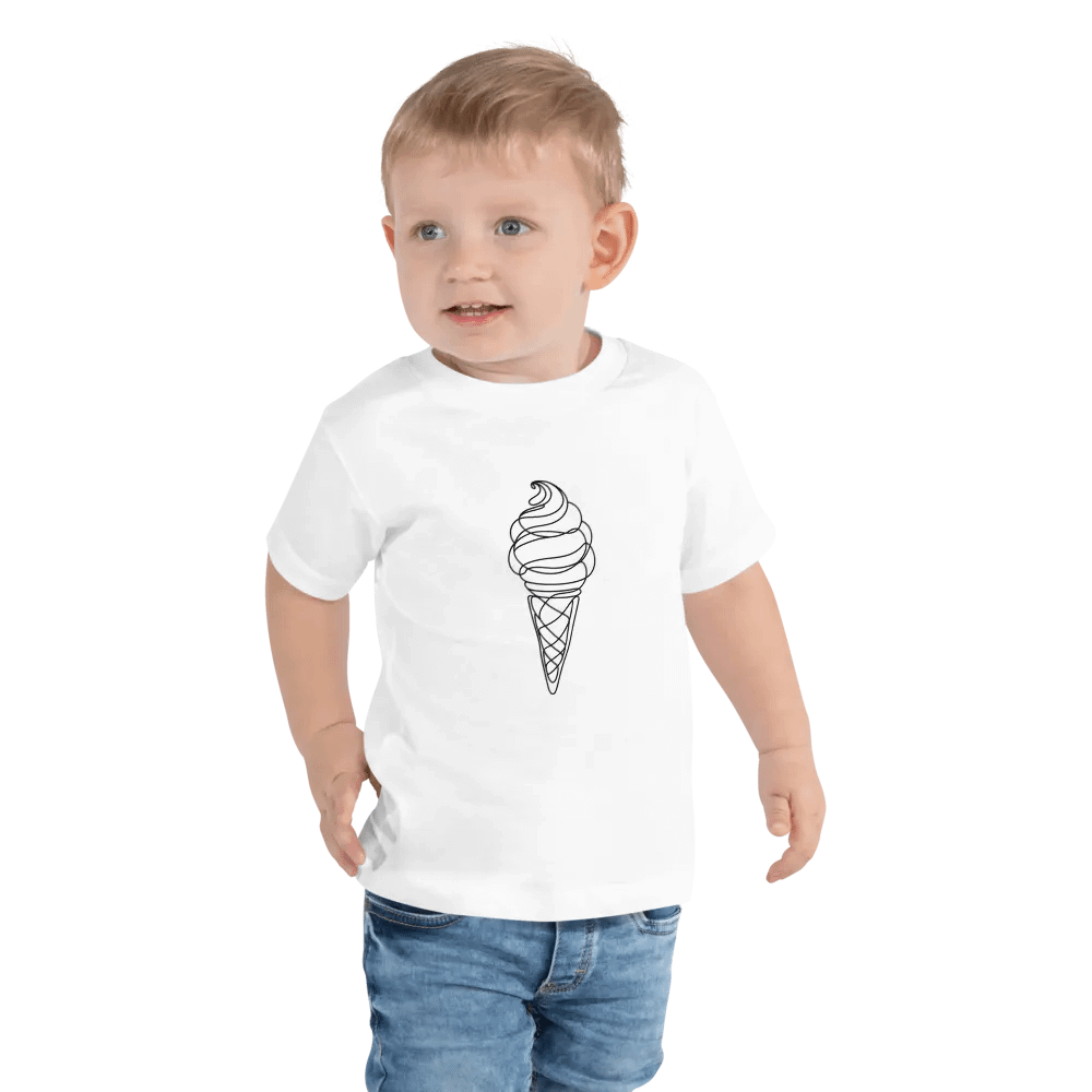 Sweet Summer Vibes: Ice Cream Line Art Toddler T-Shirt product image (24)