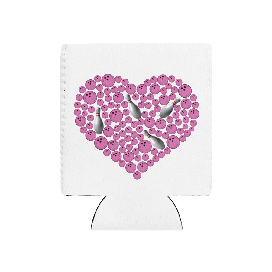 Heart Bowling Strike Can Cooler product image (1)