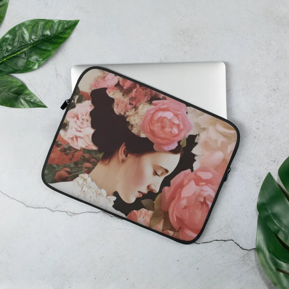 Vintage Lady Floral Elegance Laptop Sleeve product image (2)