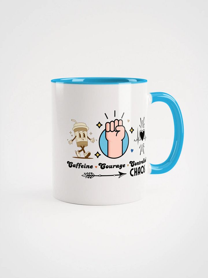 Caffeine, Courage, & Controlled Chaos Parkinson Ceramic Mug product image (2)