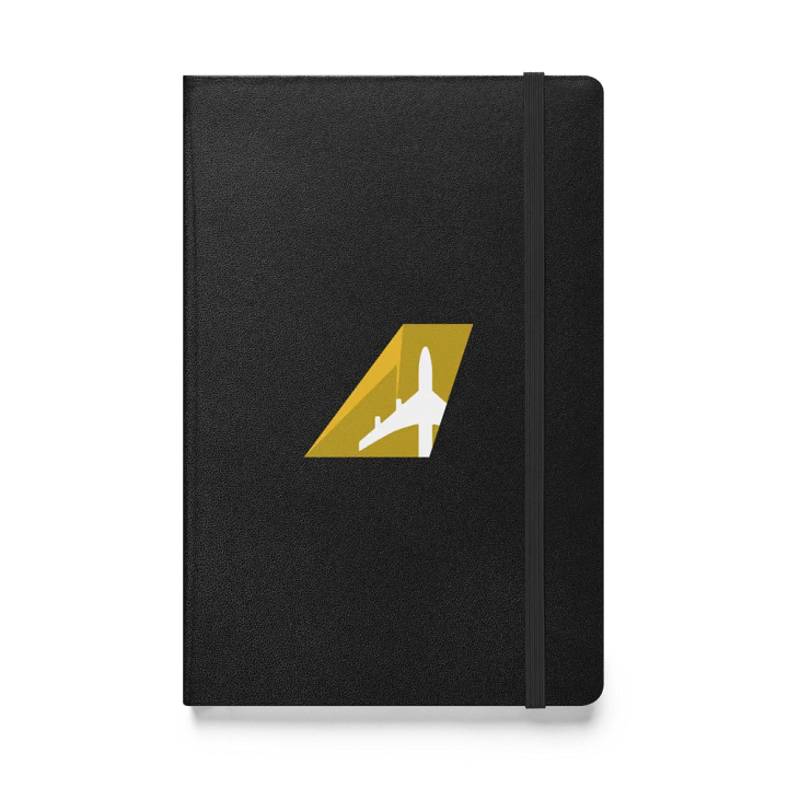 Hardcover Bound Notebook - Two-Tone Gold Tailfin Design product image (1)