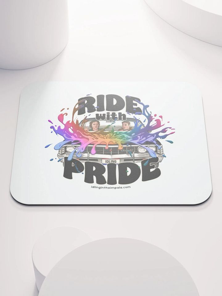 Ride with Pride Mousemat - White product image (1)