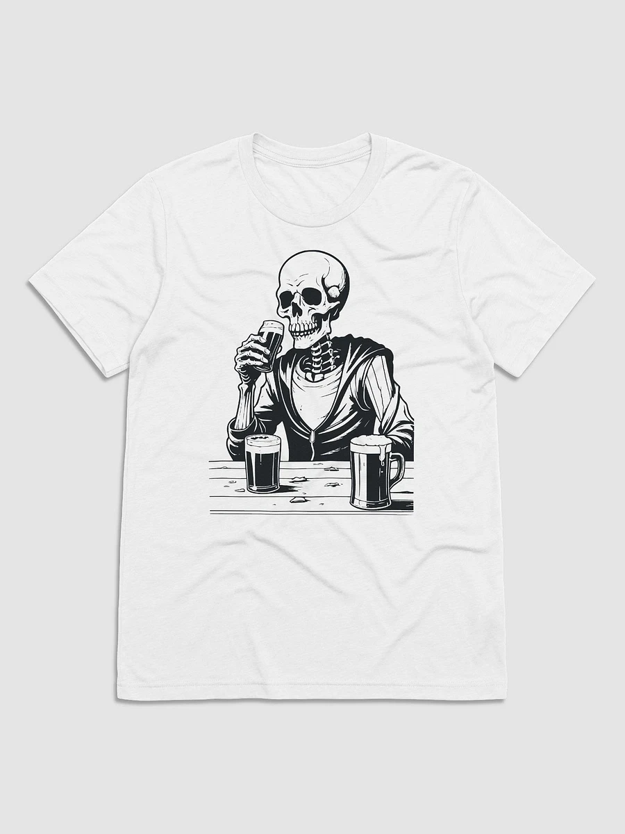 SKELETON DRINKING BEER Skeleton, skeletons, sitting skeleton, beer, beer glass, beer mug, beer lover, funny beer shirt, bar sign, sexy product image (1)