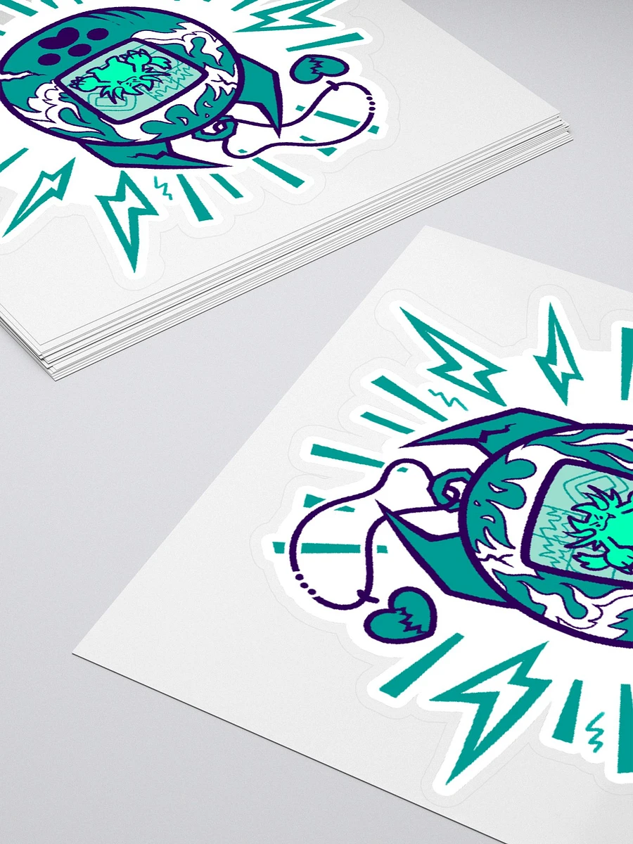 Heartbreaker Virtual Meow // Sticker - Teal product image (10)