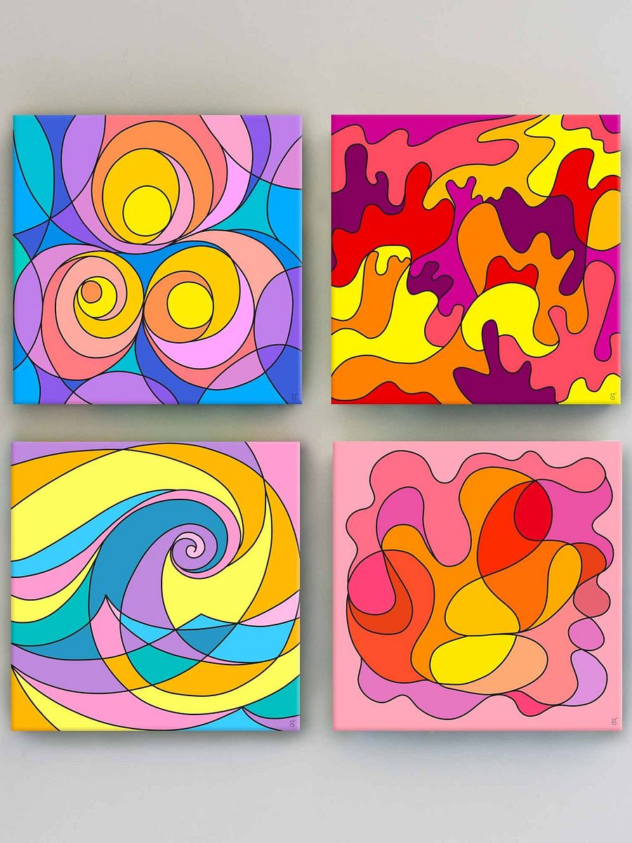 Vibrant Canvas Art: Abstract Color Explosion - Abstract Square No. 5 product image (5)