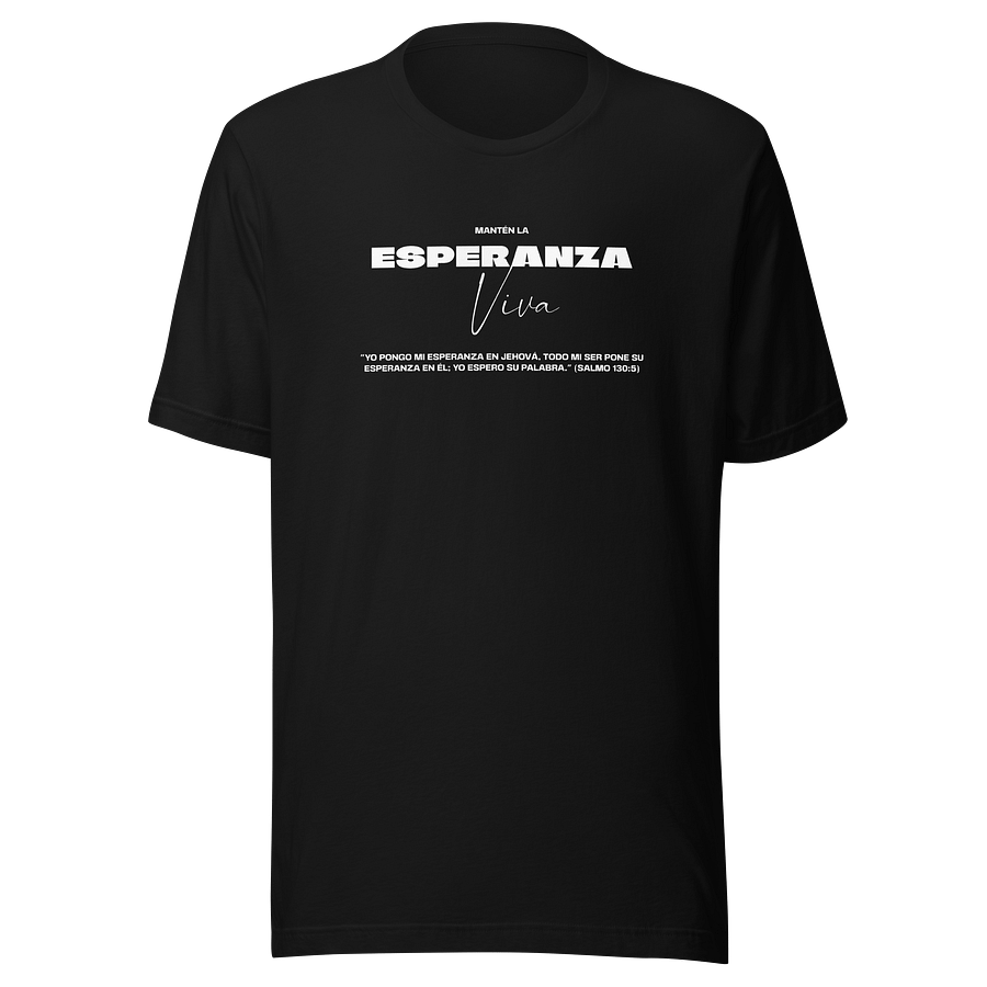 "Espera en Jehová" Salmo 130:5 Unisex Eco T-Shirt product image (1)