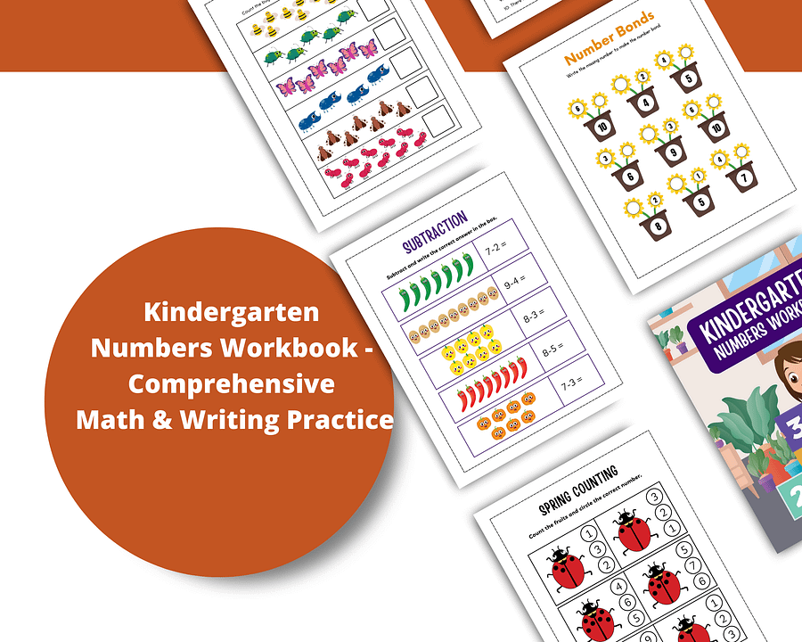 Kindergarten Numbers Workbook (132 pages) - Comprehensive Math & Writing Practice (Summer School) ( Home School) product image (6)