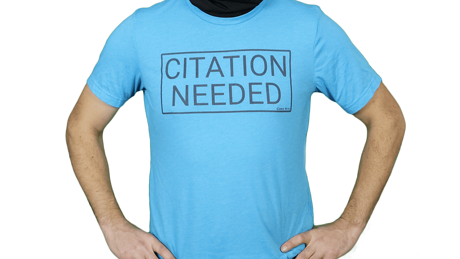 Citation Needed T-Shirt (Black Design, Tri-Blend) product image (6)