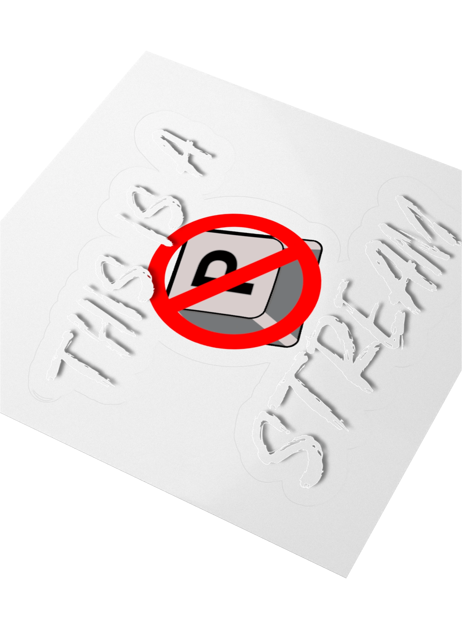 "THIS IS A NO P STREAM" Kiss-Cut Sticker product image (3)