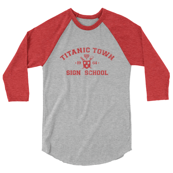 3/4 sleeve raglan baseball shirt - Campus - Red Lettering product image (4)