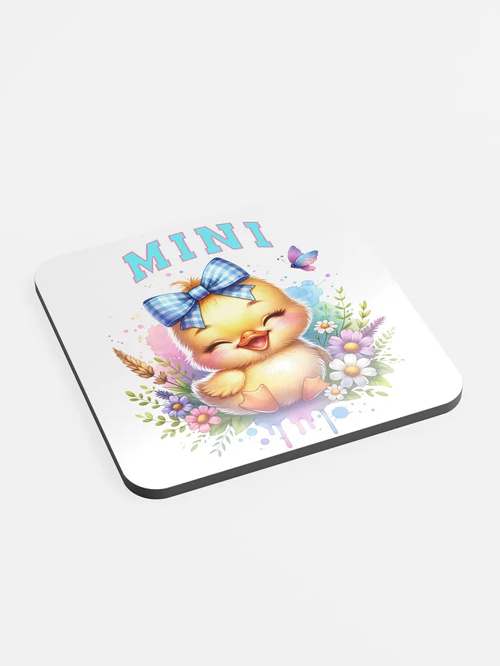Mini Duckling Delight Glossed Cork Coaster 2 product image (2)