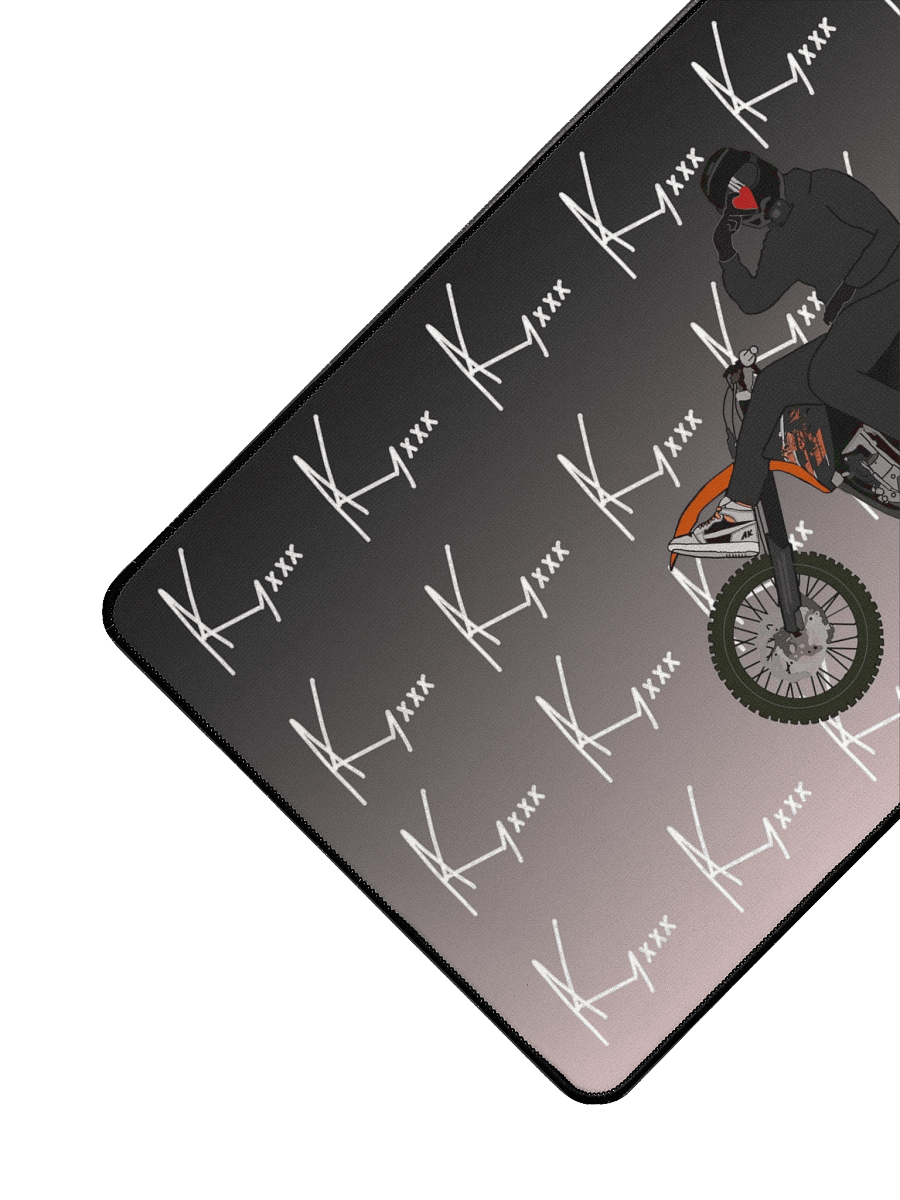 Signature backdrop w/ Heart-hand | 31.5 x 15.5 in Mousepad product image (3)