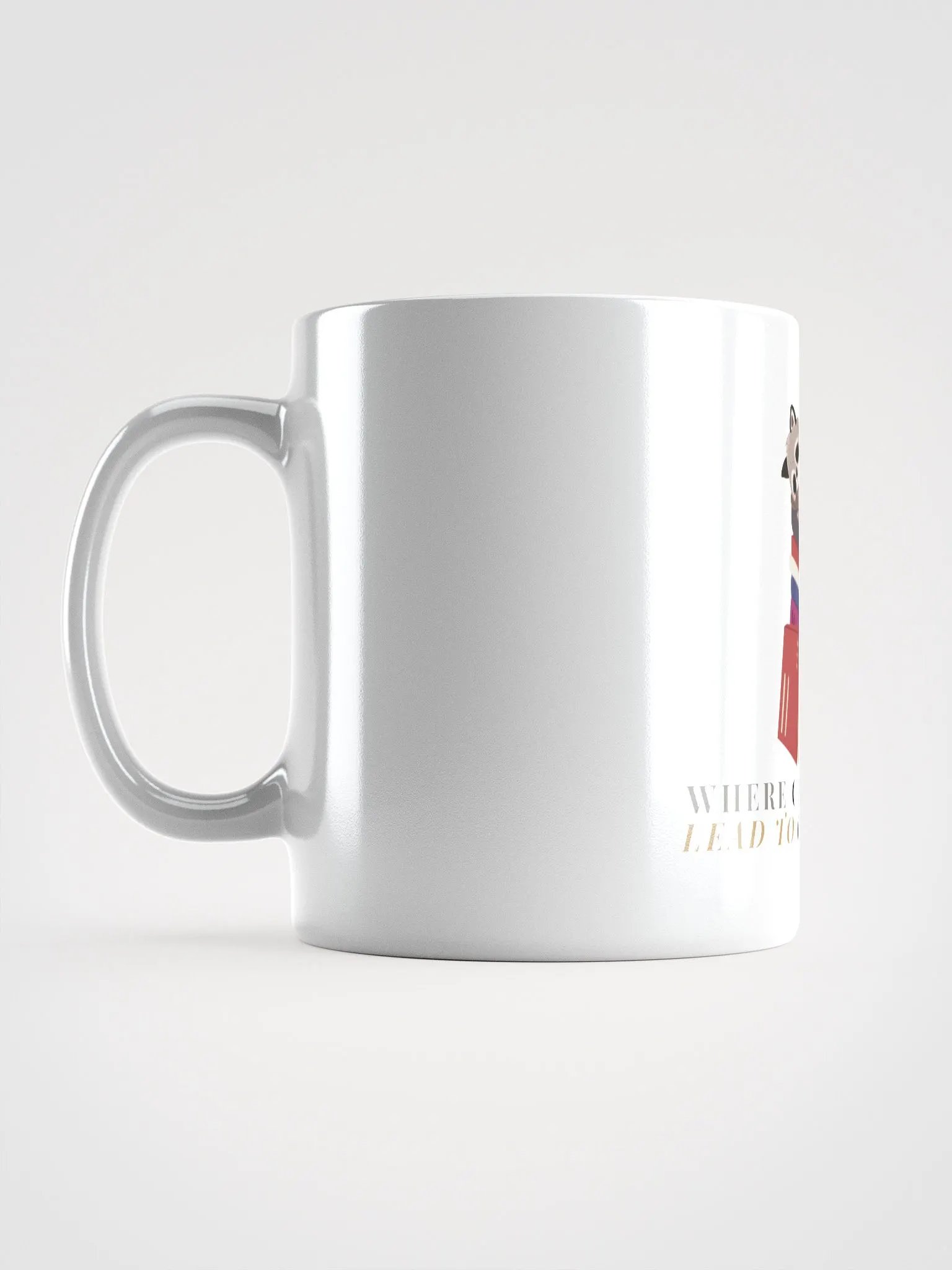 Sleepy Literary Raccoon Mug product image (6)