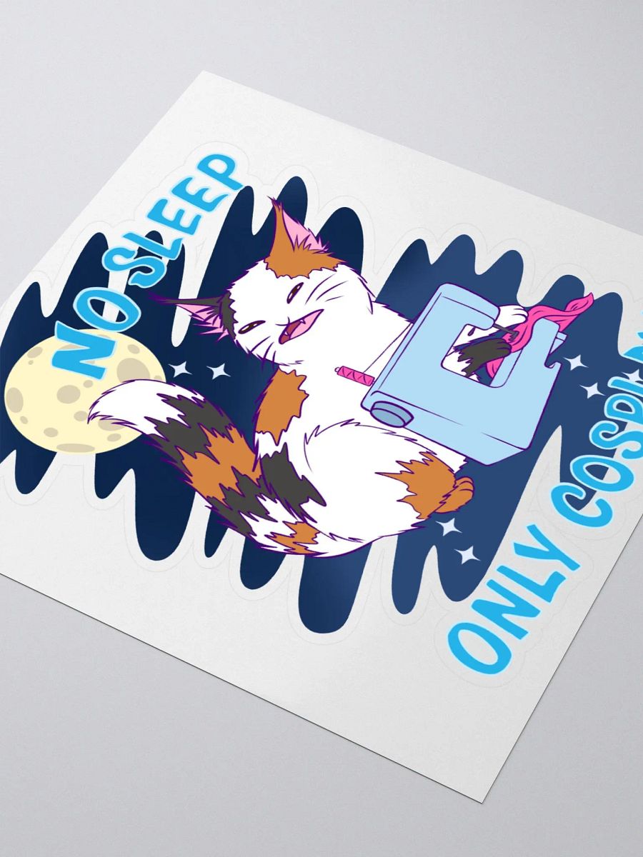 No sleep only cosplay Sticker product image (3)