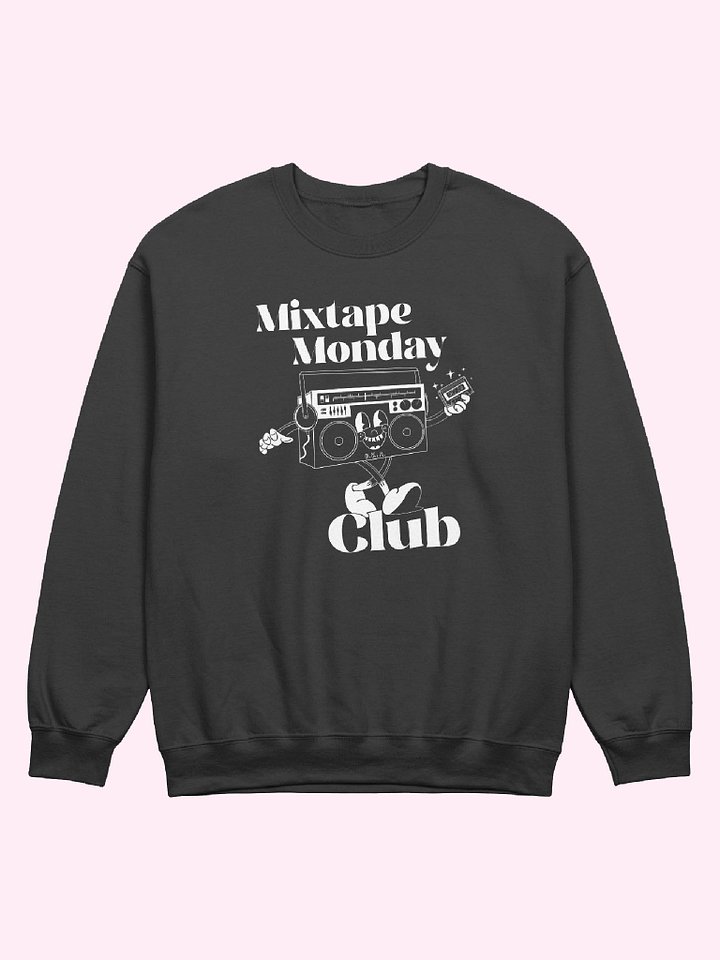 Mixtape Monday Club Sweatshirt // White on Black product image (1)