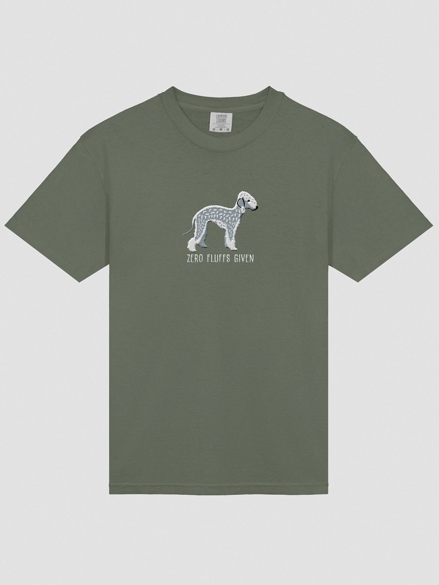Zero Fluffs Given T-Shirt(Embroidered) of a Bedlington Terrier(Blue) product image (33)