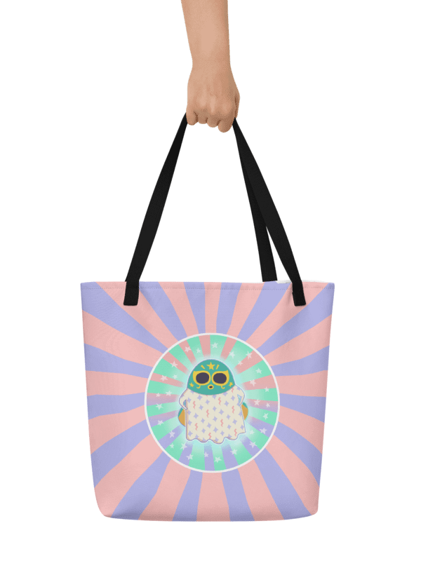 Pastel Little Ghost Luchador - Tote Bag product image (1)
