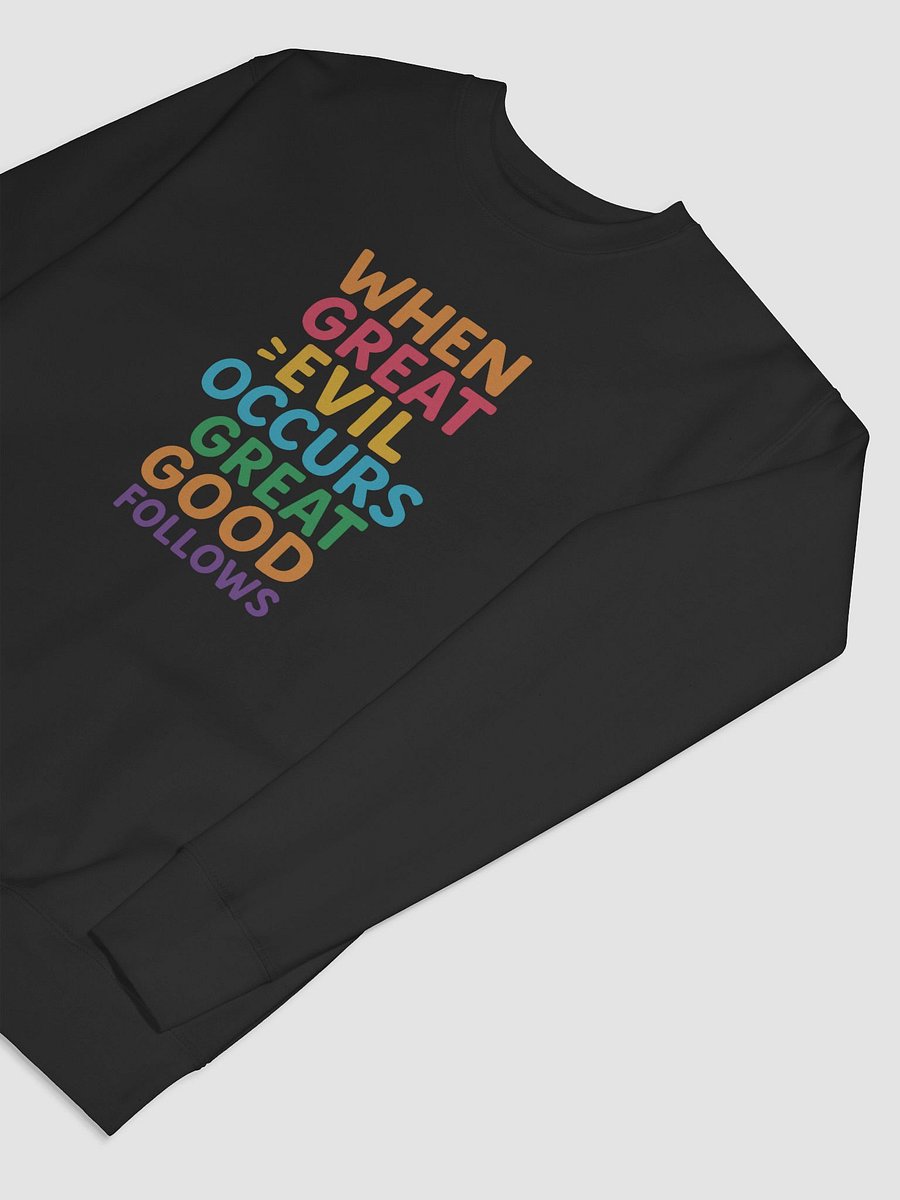 Nichiren Buddhism Sweatshirt – “When Great Evil Occurs, Great Good Follows” – Cotton Heritage Premium Unisex Pullover product image (7)