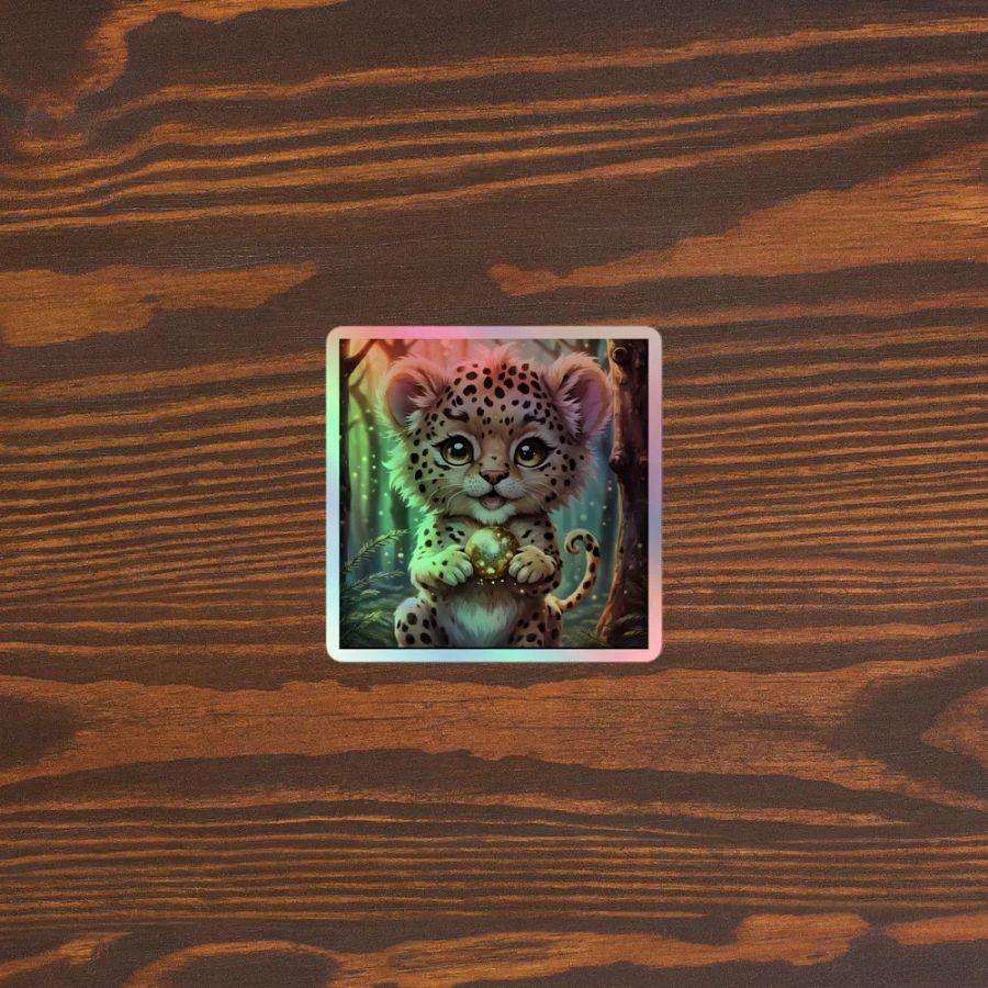 Enchanting Leopard Holographic Sticker Sheet product image (5)