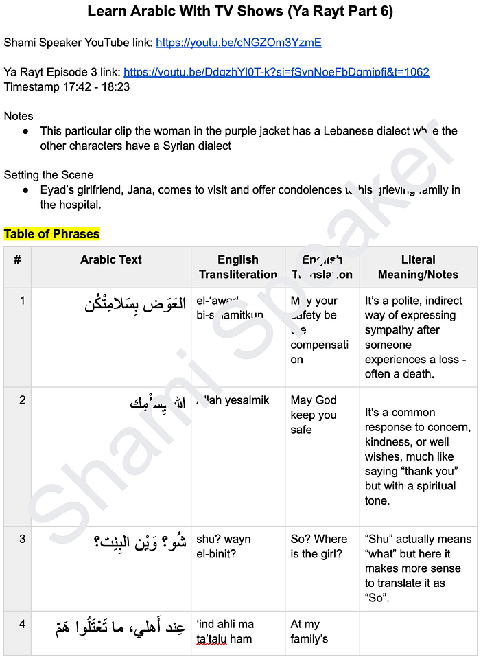 Learn Levantine Arabic With TV Shows (Ya Rayt Part 6) product image (2)