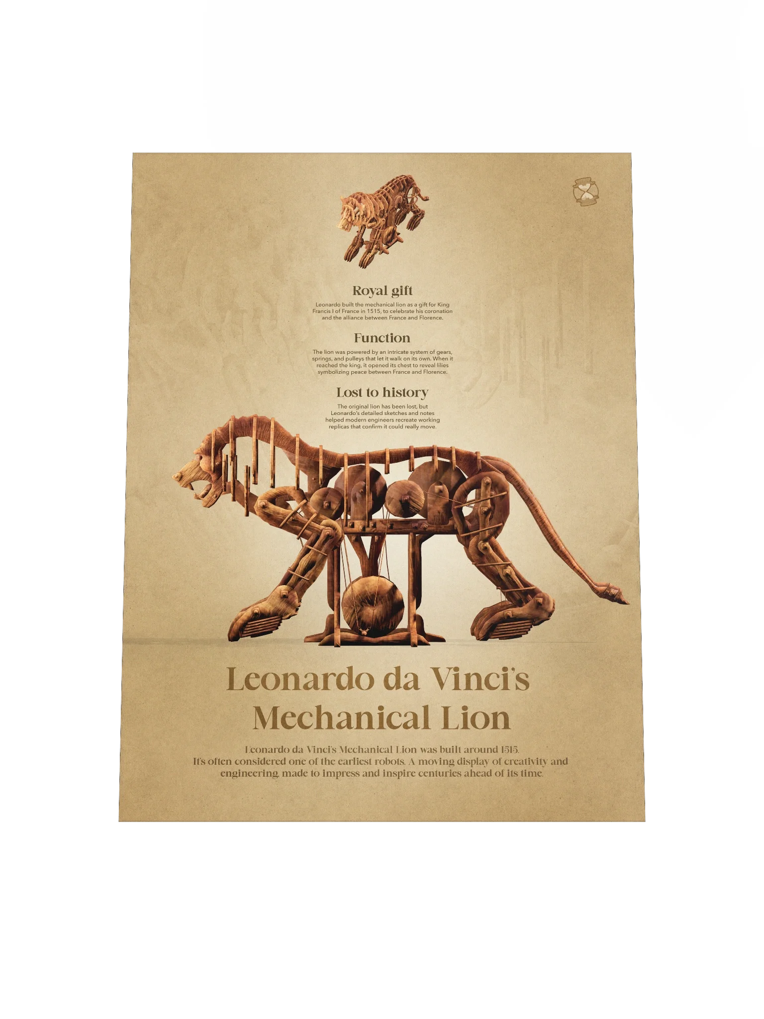 Leonardo da Vinci's Lion (Unframed poster) product image (6)