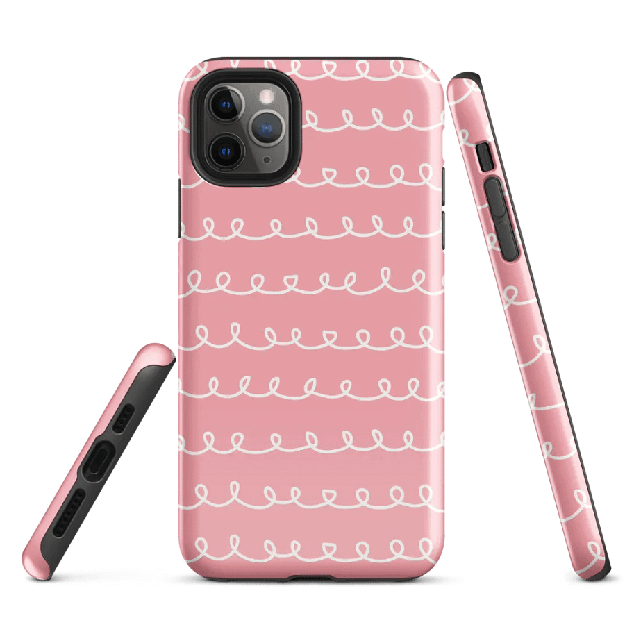 Whimsical Pink Squiggle iPhone® Tough Case product image (1)